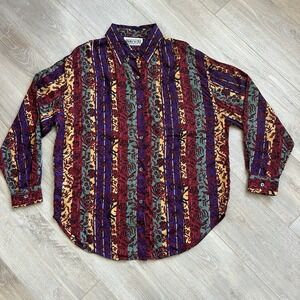 Vintage‎ Button Down Top Electic Workwear Clothing Co Womens Size XL
